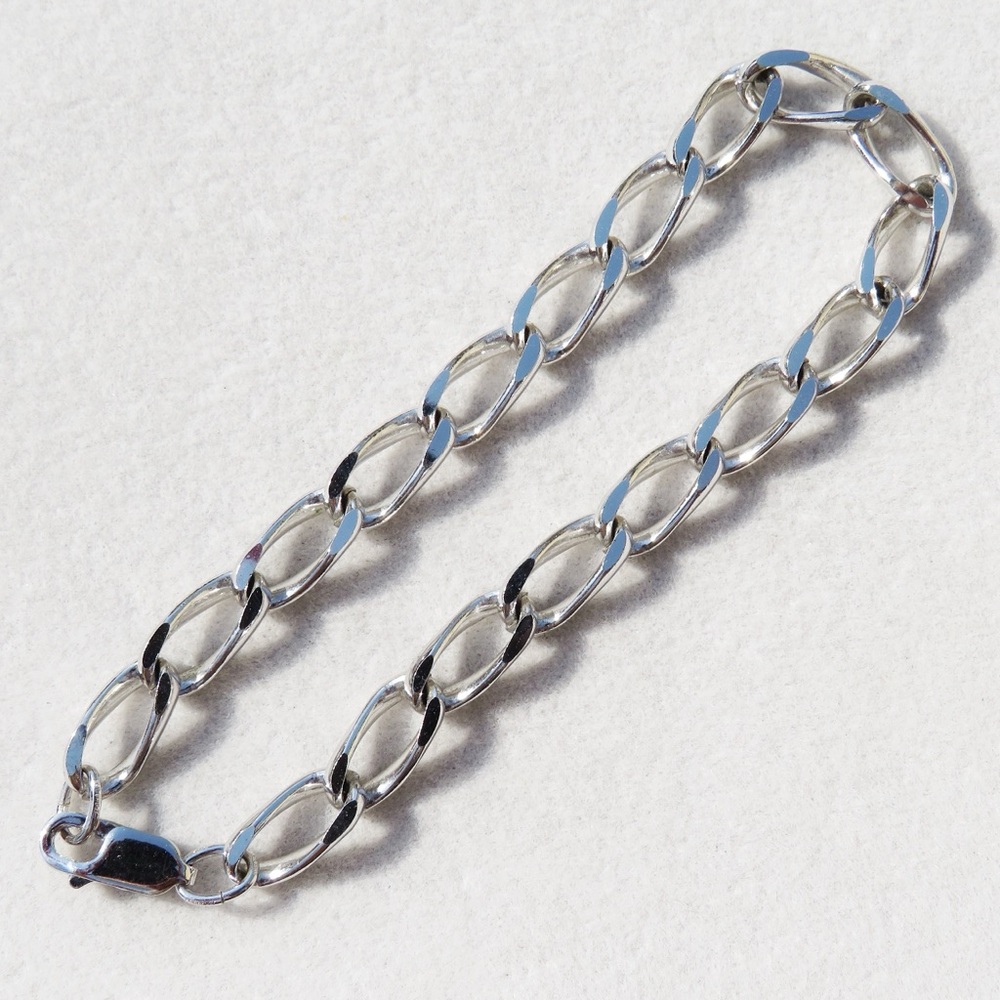 Vintage Sterling Silver Armbrust Oval Curb Link Chain Bracelet 6.75” 5.5mm 10.1g